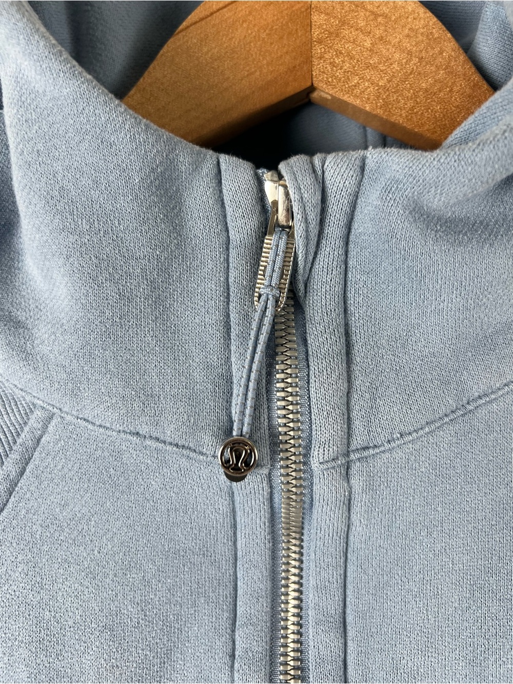 Lululemon Scuba Oversized Half Zip Hoodie Blue Cropped Sweatshirt Size M/L - Picture 8 of 11